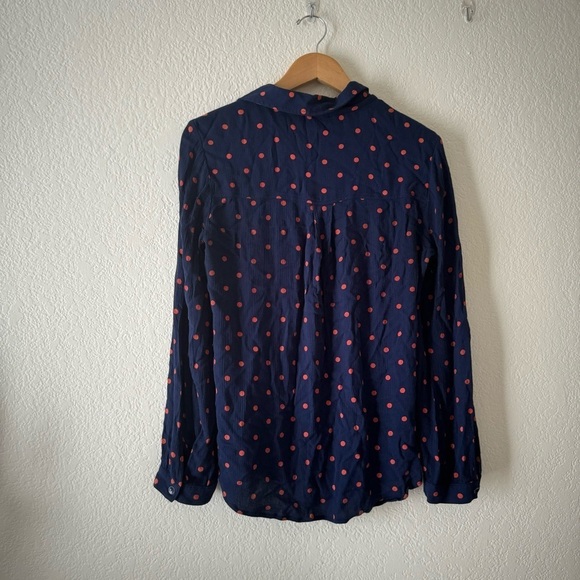 Splendid Button Up Polka dot Blouse - Picture 3 of 3